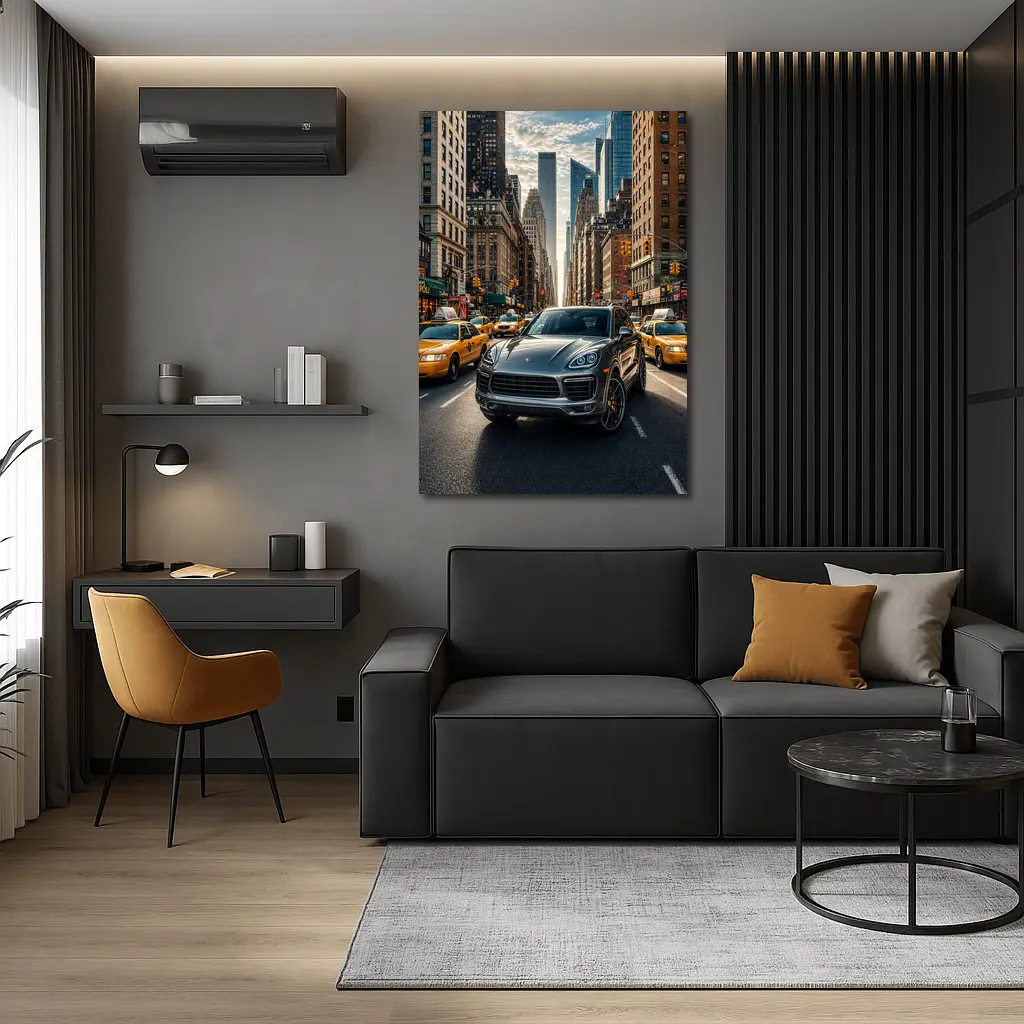 Porsche Cayenne Cruising New York City Streets – Wall Art
