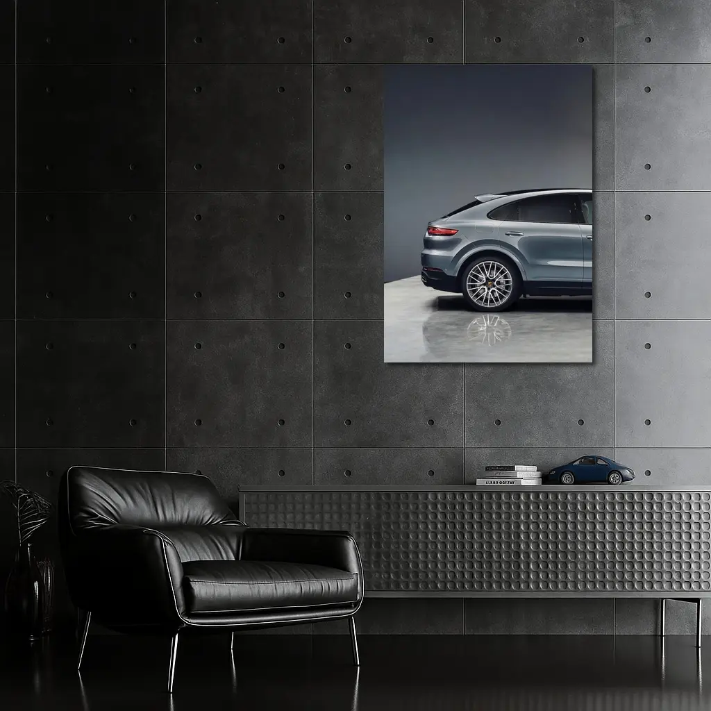 Porsche Cayenne Coupe Gray Studio Shot – Wall Art