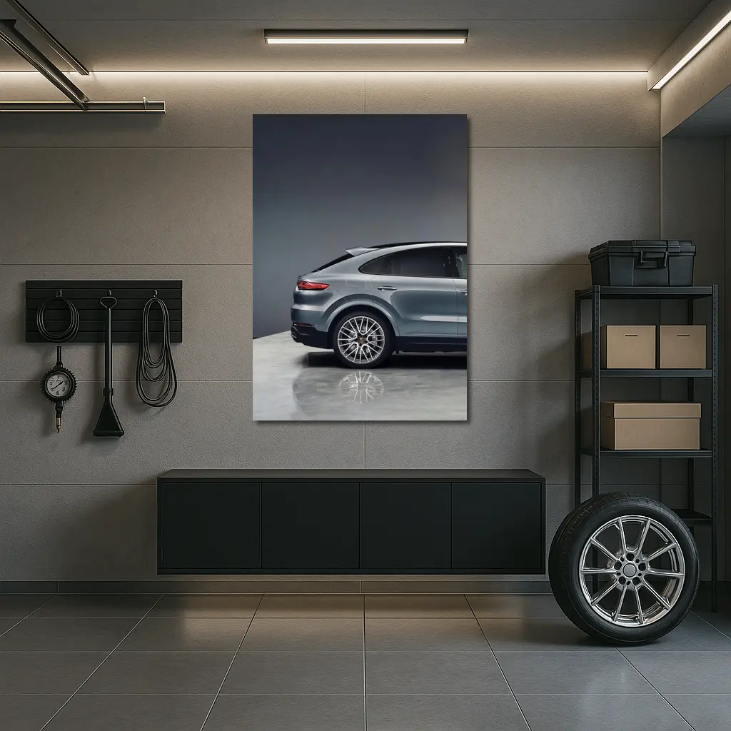Porsche Cayenne Coupe Gray Studio Shot – Wall Art
