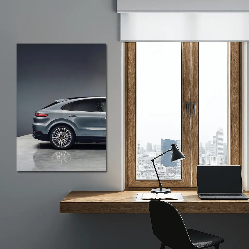 Porsche Cayenne Coupe Gray Studio Shot – Wall Art