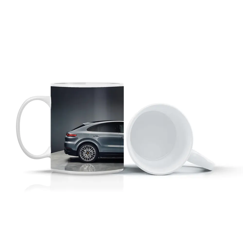 Porsche Cayenne Coupe Gray Studio Shot – Mugs
