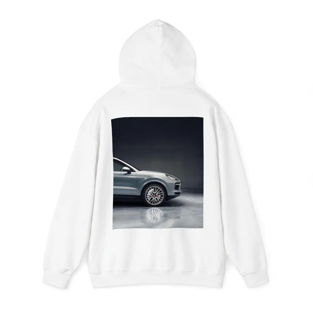 Porsche Cayenne Silver Studio Dark Background – Hoodies