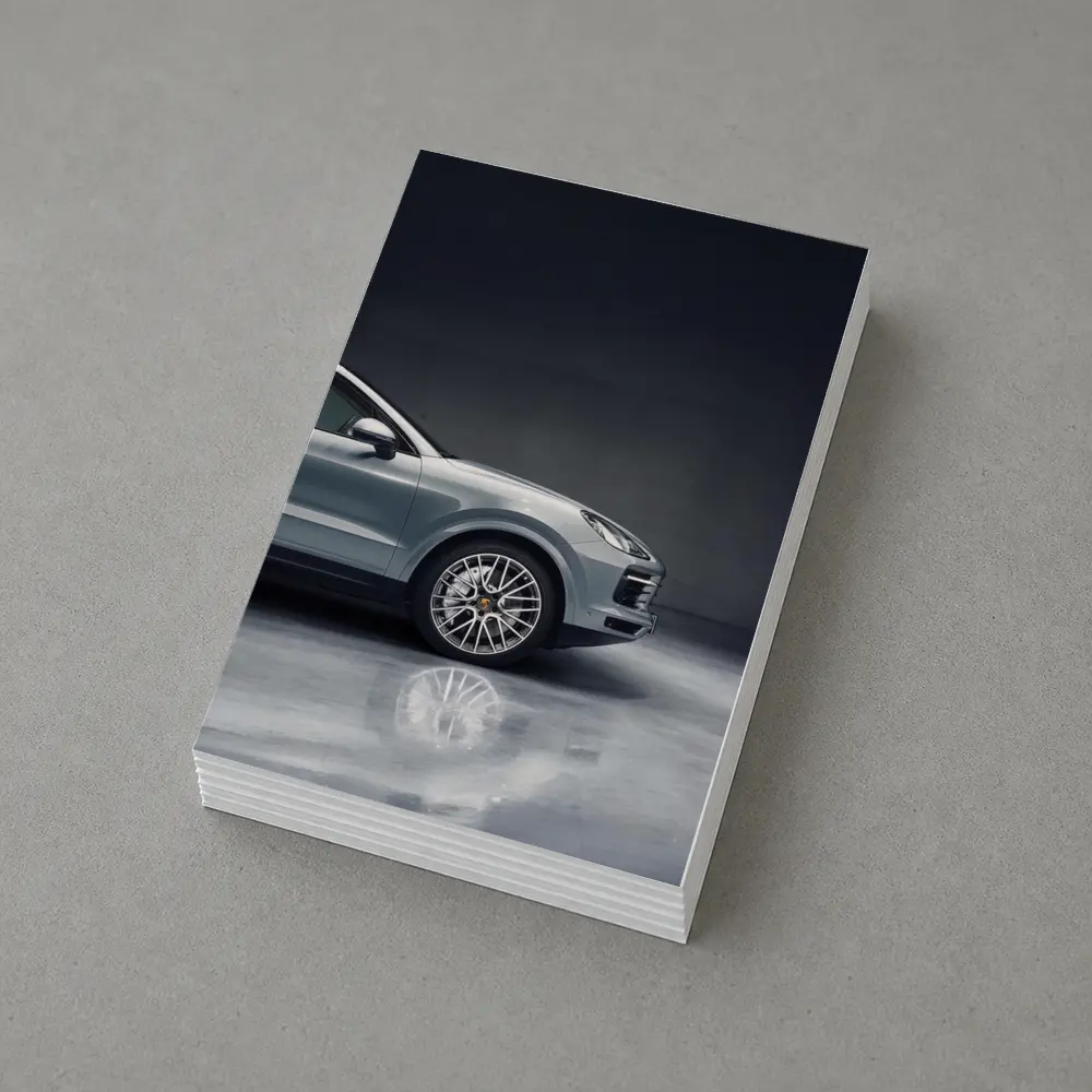Porsche Cayenne Silver Studio Dark Background – Postcards