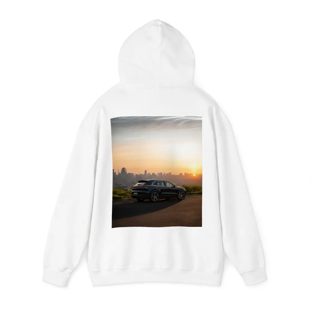 Porsche Cayenne City Skyline Sunset View – Hoodies