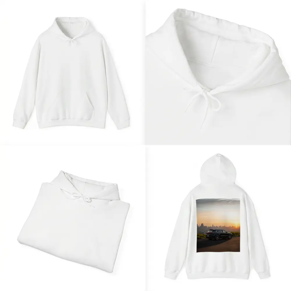 Porsche Cayenne City Skyline Sunset View – Hoodies