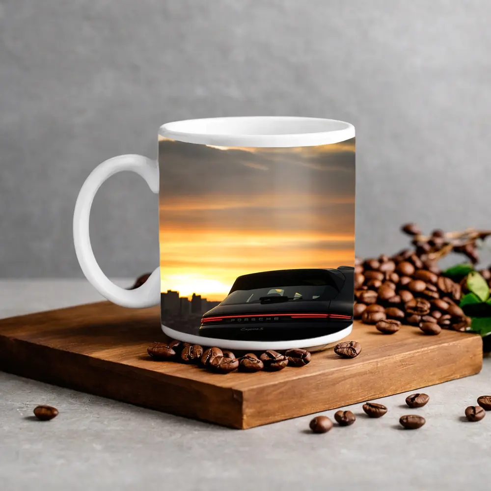 Porsche Cayenne S City Sunset Sky – Mugs