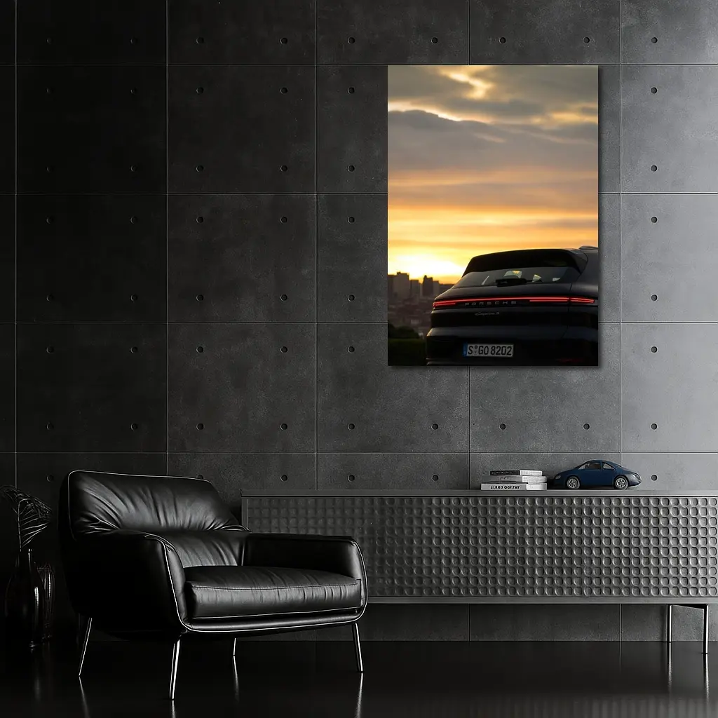 Porsche Cayenne S City Sunset Sky – Wall Art