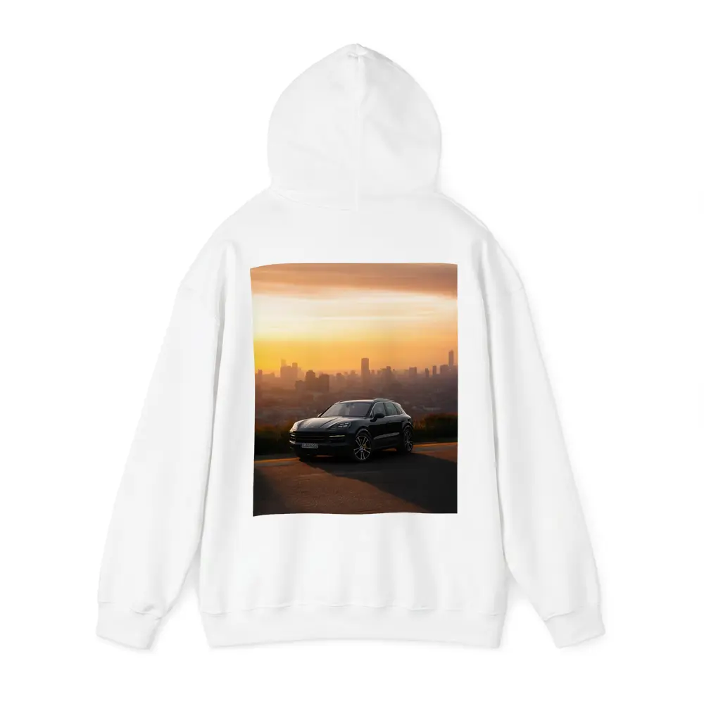 Porsche Cayenne Black City Sunset Skyline – Hoodies