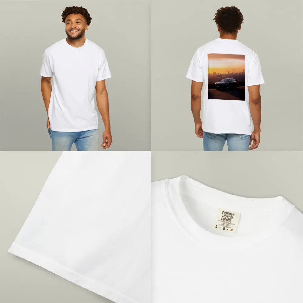 Porsche Cayenne Black City Sunset Skyline – T-Shirts