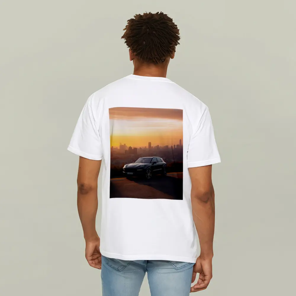 Porsche Cayenne Black City Sunset Skyline – T-Shirts