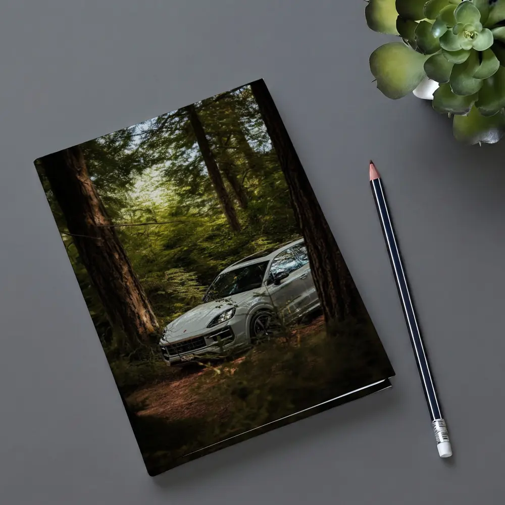 Porsche Cayenne S Silver Forest Trees – Notebooks
