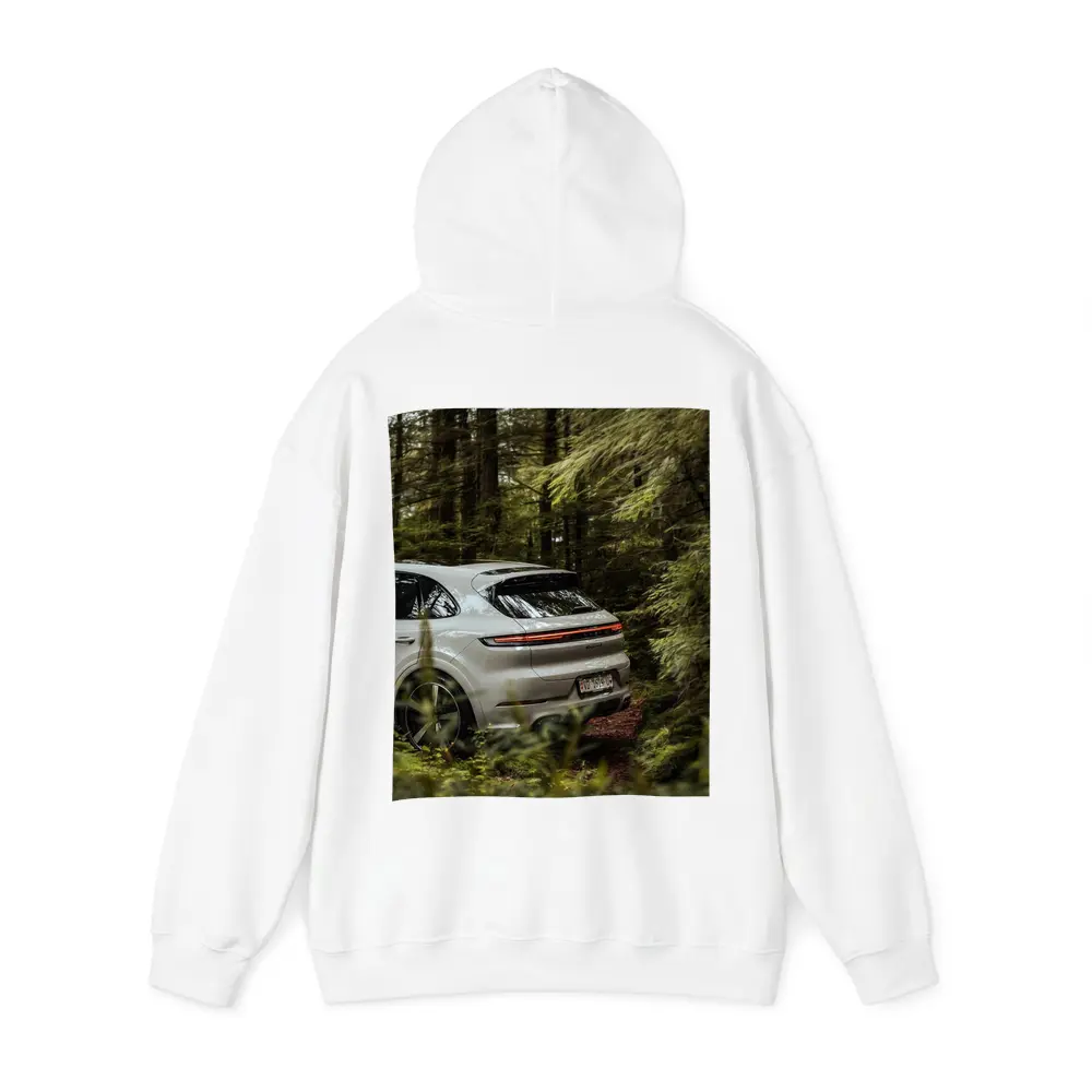 Porsche Cayenne Coupe Silver Forest Setting – Hoodies