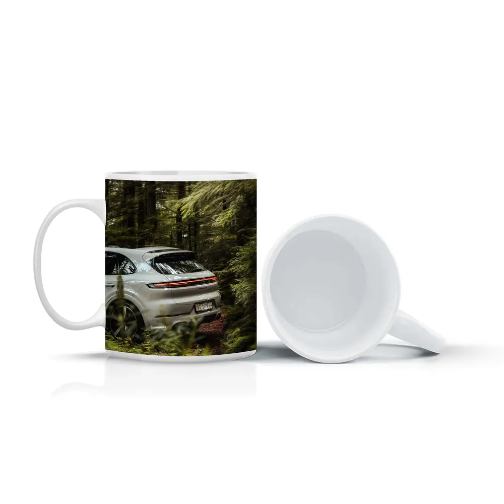 Porsche Cayenne Coupe Silver Forest Setting – Mugs