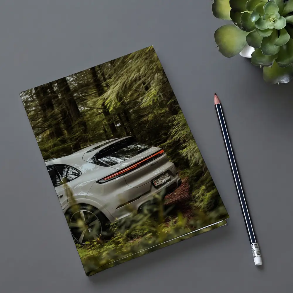 Porsche Cayenne Coupe Silver Forest Setting – Notebooks