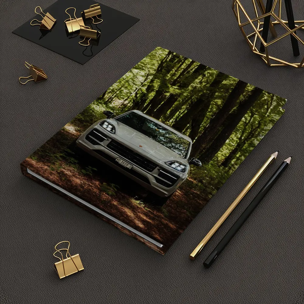 Porsche Cayenne Front View Forest Setting – Notebooks
