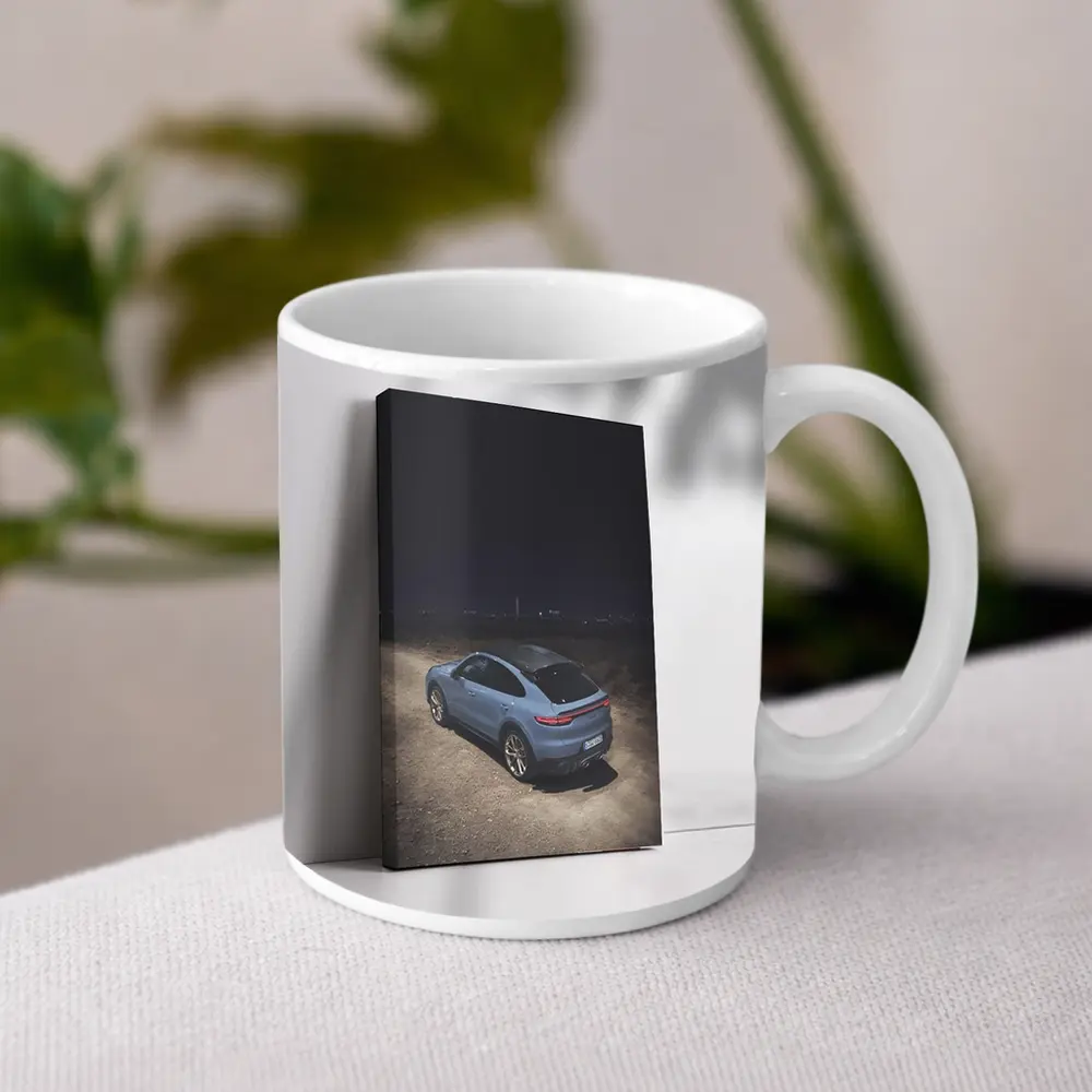 Porsche Cayenne Blue Night City Lights – Mugs