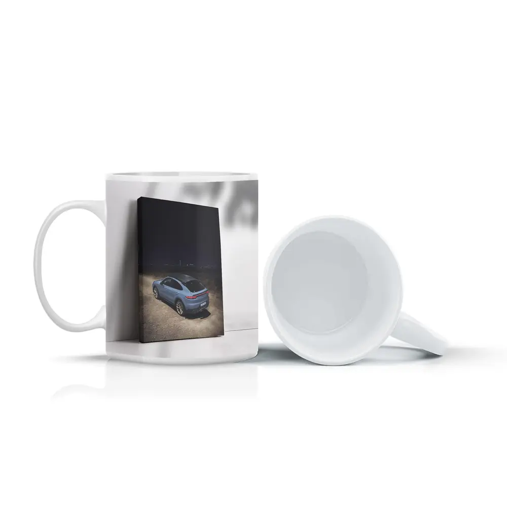 Porsche Cayenne Blue Night City Lights – Mugs