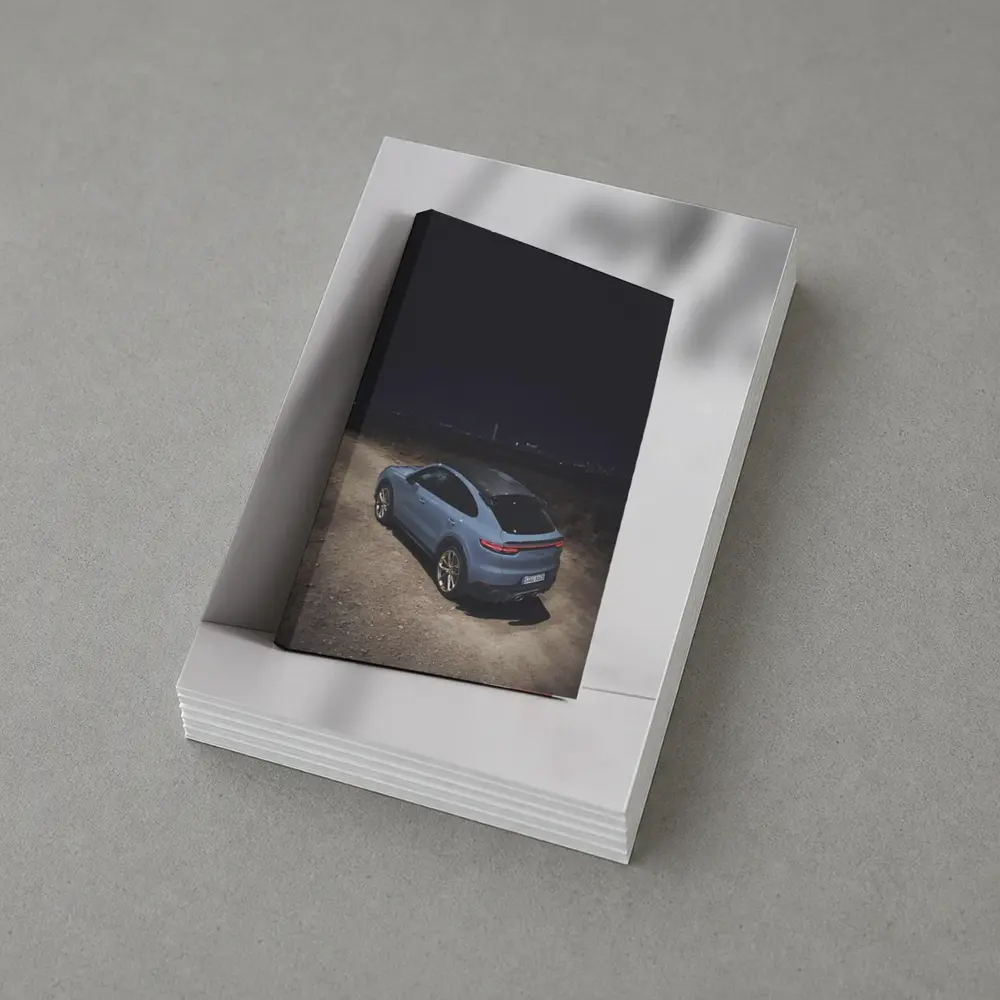 Porsche Cayenne Blue Night City Lights – Postcards