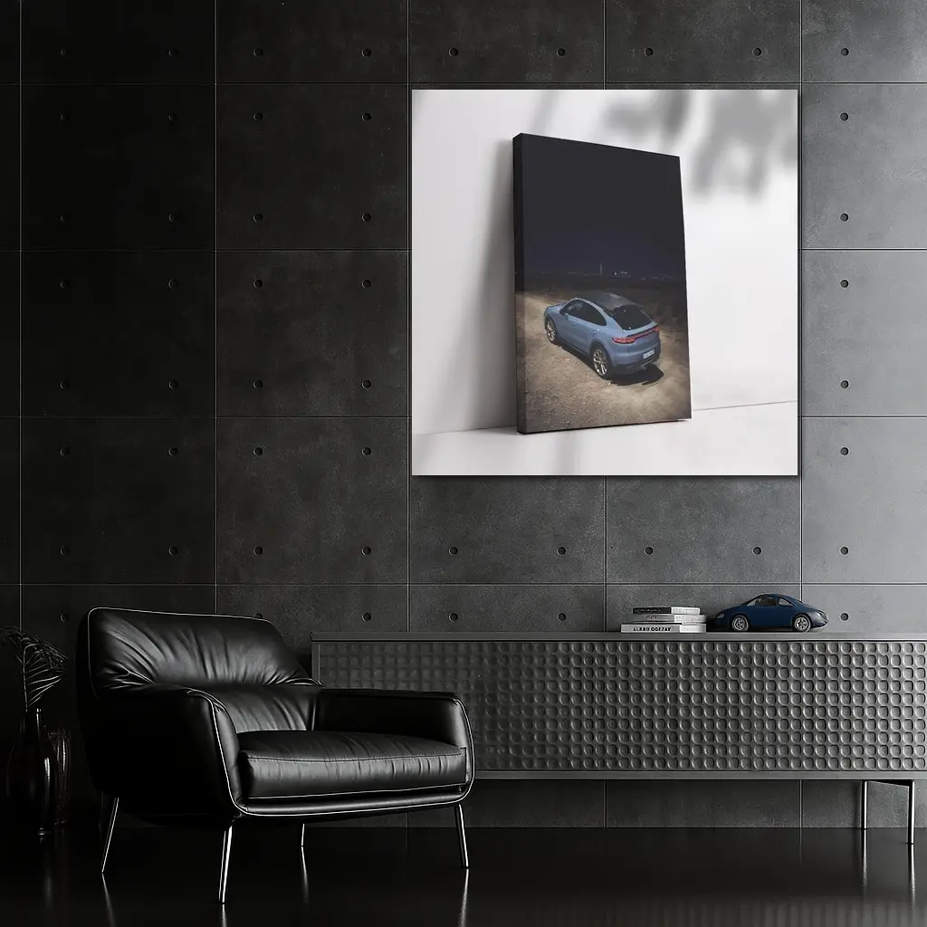 Porsche Cayenne Blue Night City Lights – Wall Art