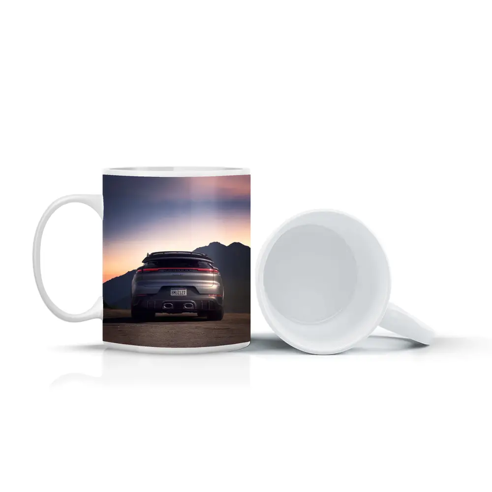Porsche Cayenne Turbo GT Mountain Sunset Rear – Mugs