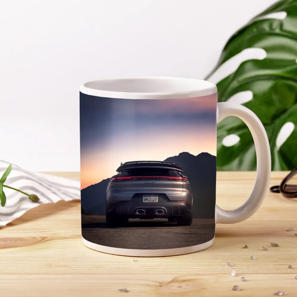 Porsche Cayenne Turbo GT Mountain Sunset Rear – Mugs