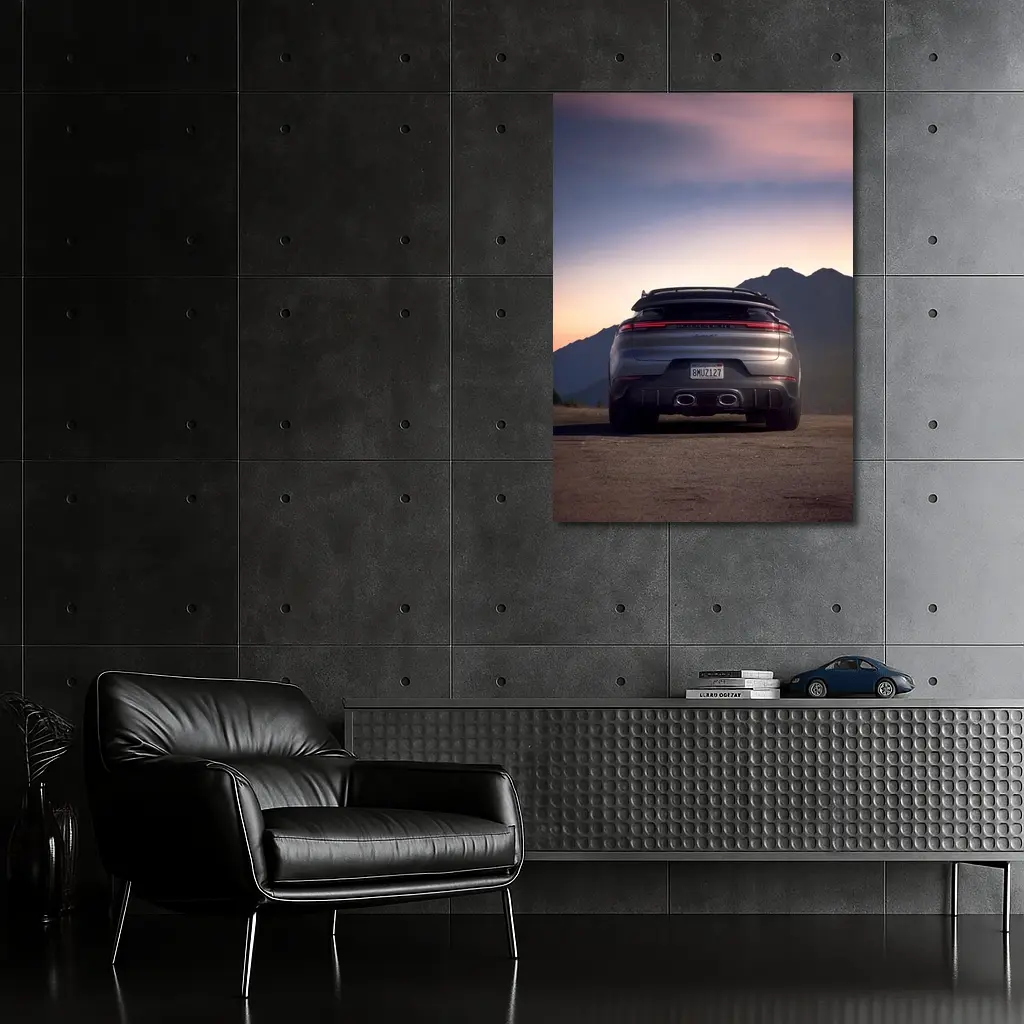 Porsche Cayenne Turbo GT Mountain Sunset Rear – Wall Art