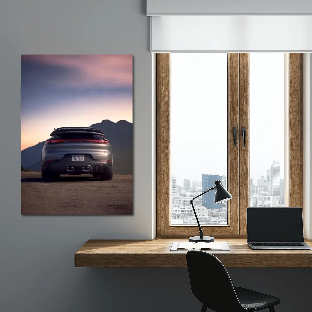 Porsche Cayenne Turbo GT Mountain Sunset Rear – Wall Art