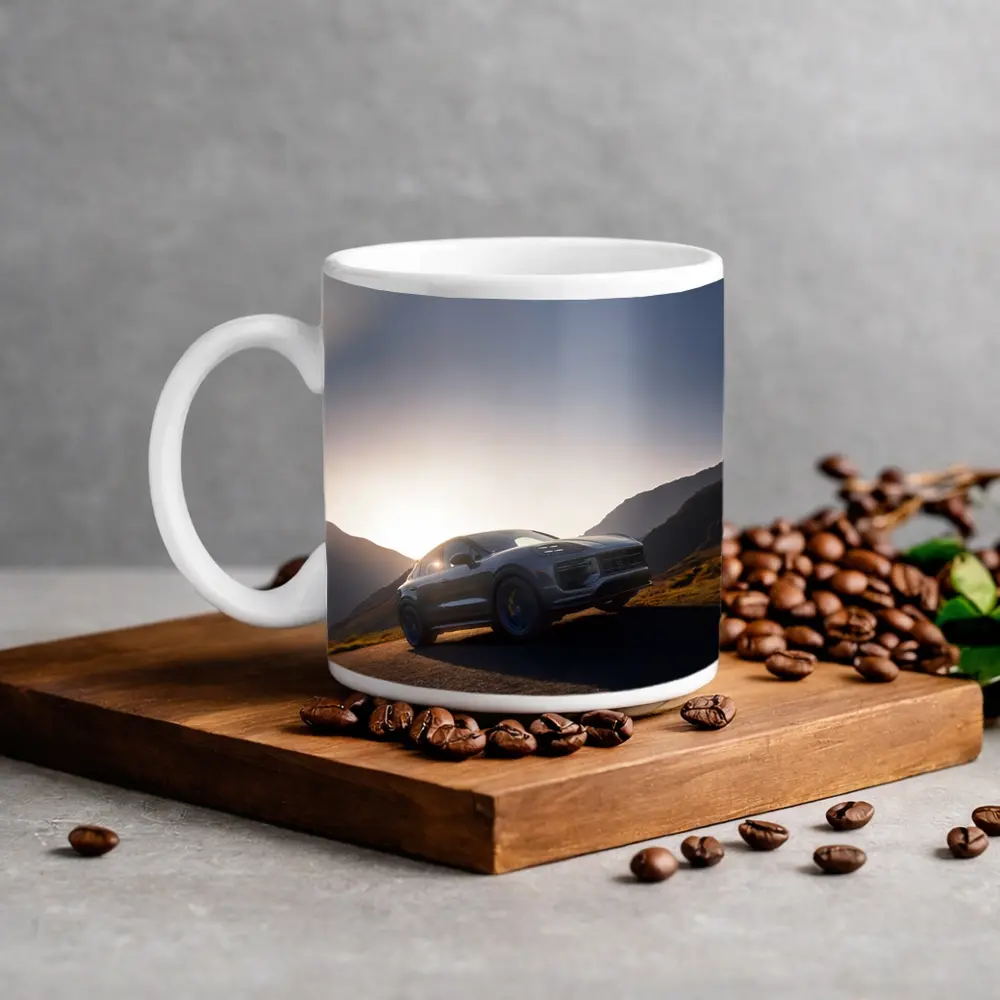 Porsche Cayenne Mountain Road Sunset Drive – Mugs
