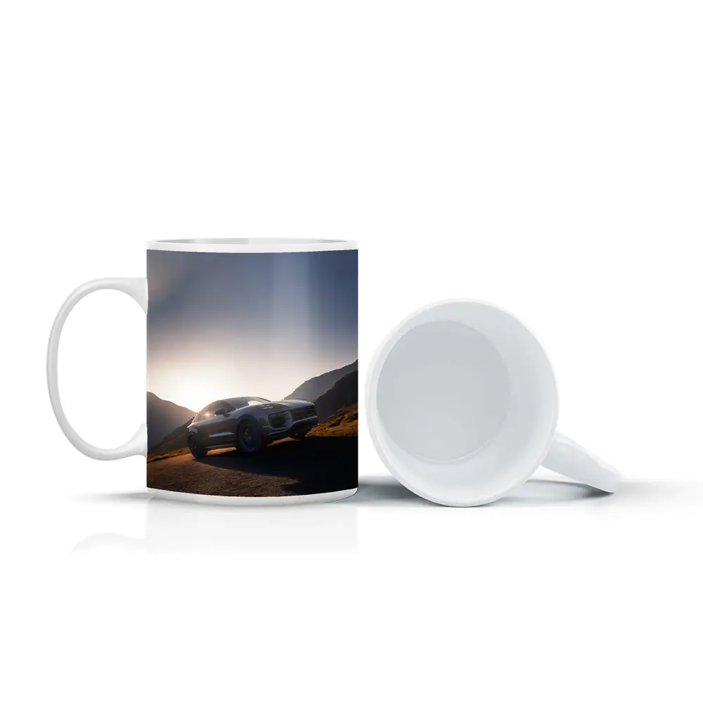 Porsche Cayenne Mountain Road Sunset Drive – Mugs