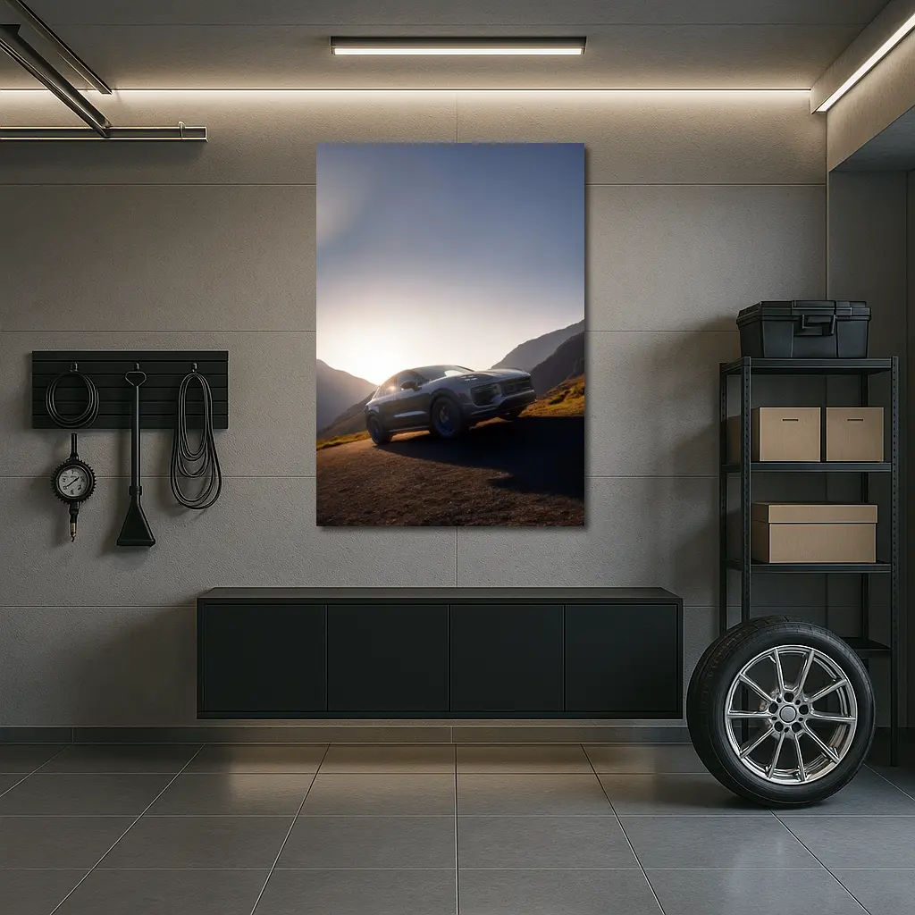 Porsche Cayenne Mountain Road Sunset Drive – Wall Art