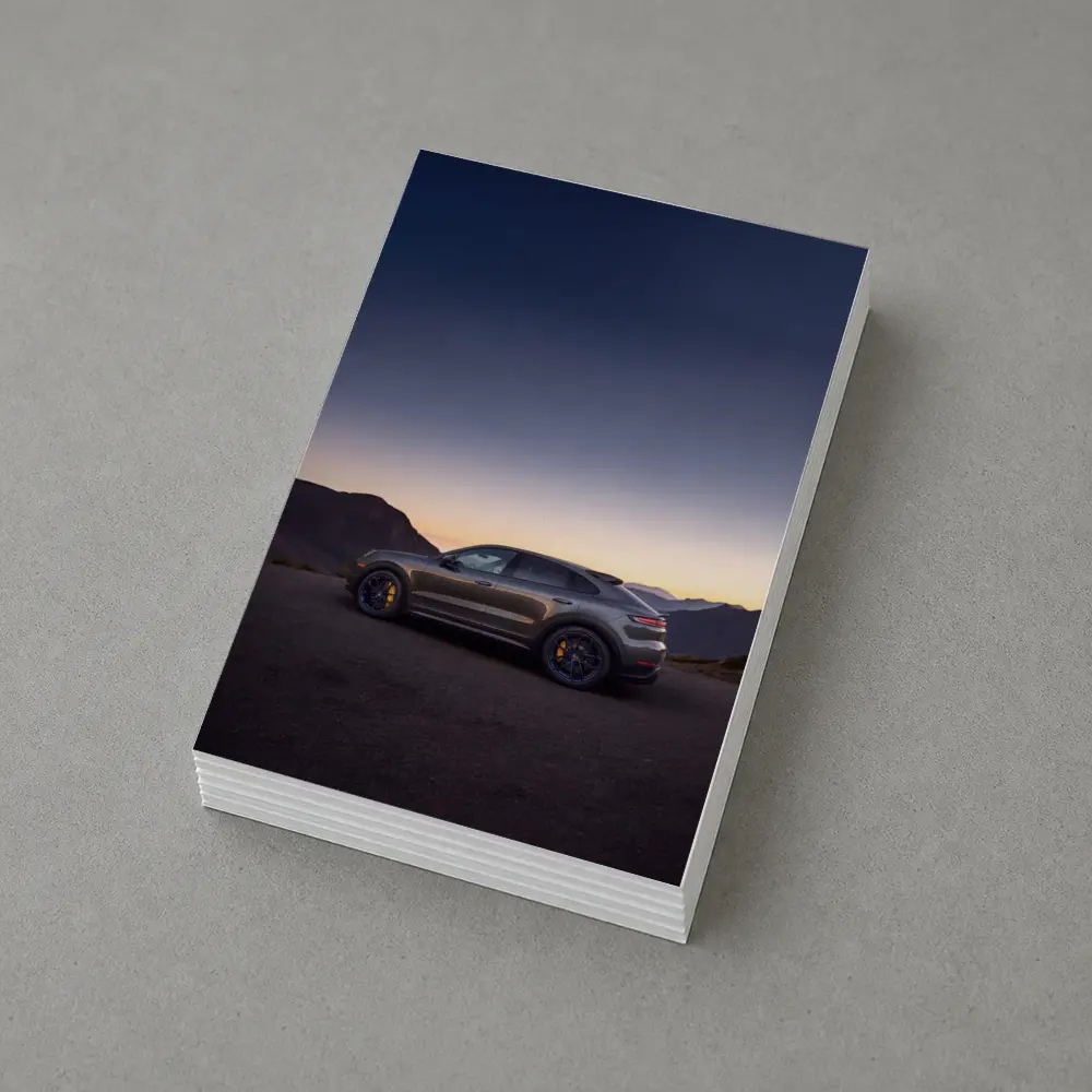 Porsche Cayenne Turbo GT Mountain Sunset Side – Postcards