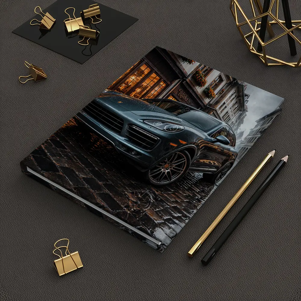 Porsche Cayenne Rainy Cobblestone European Street – Notebooks