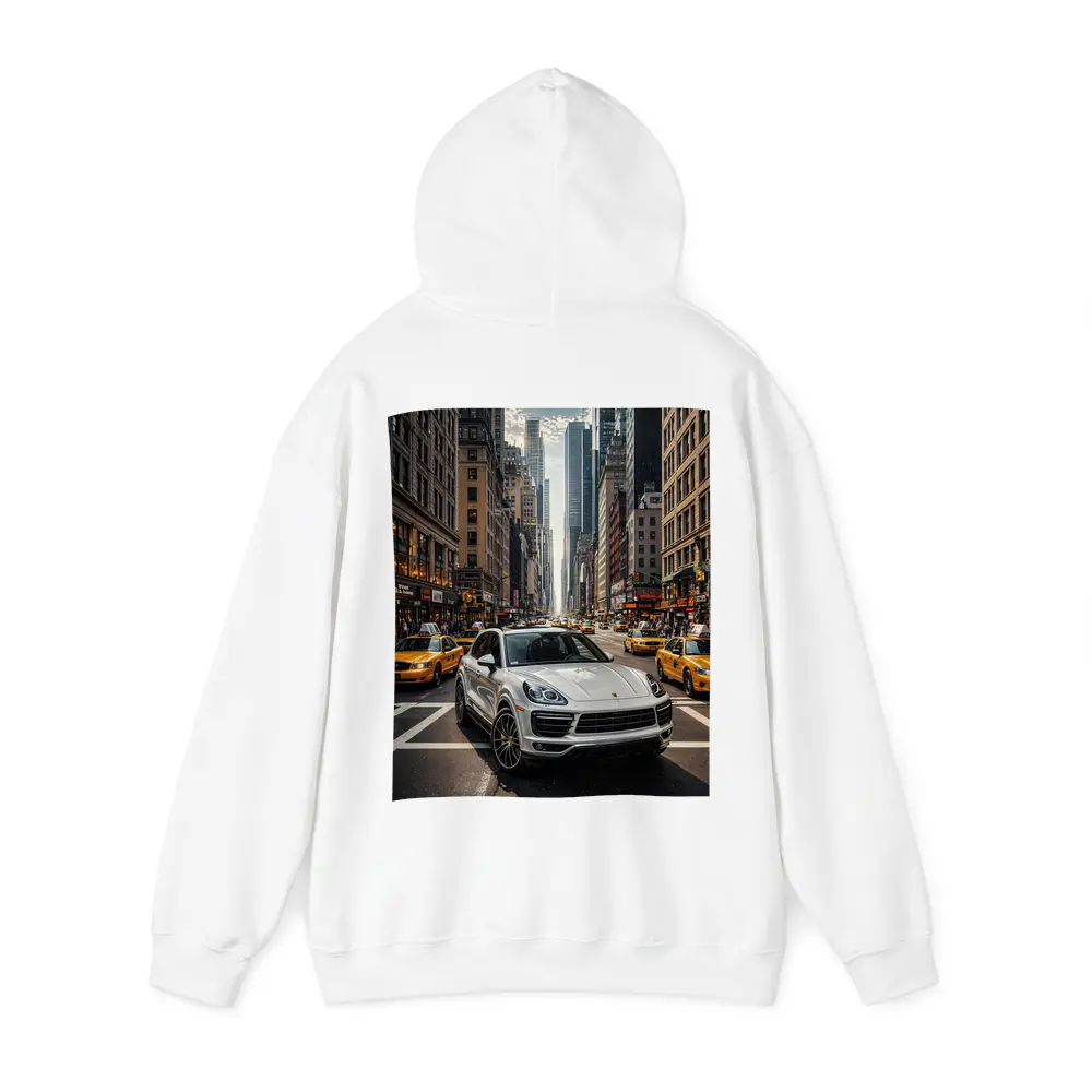 Porsche Cayenne Cruising New York City Streets – Hoodies