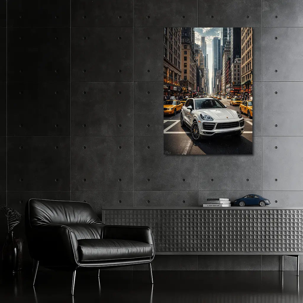 Porsche Cayenne Cruising New York City Streets – Wall Art