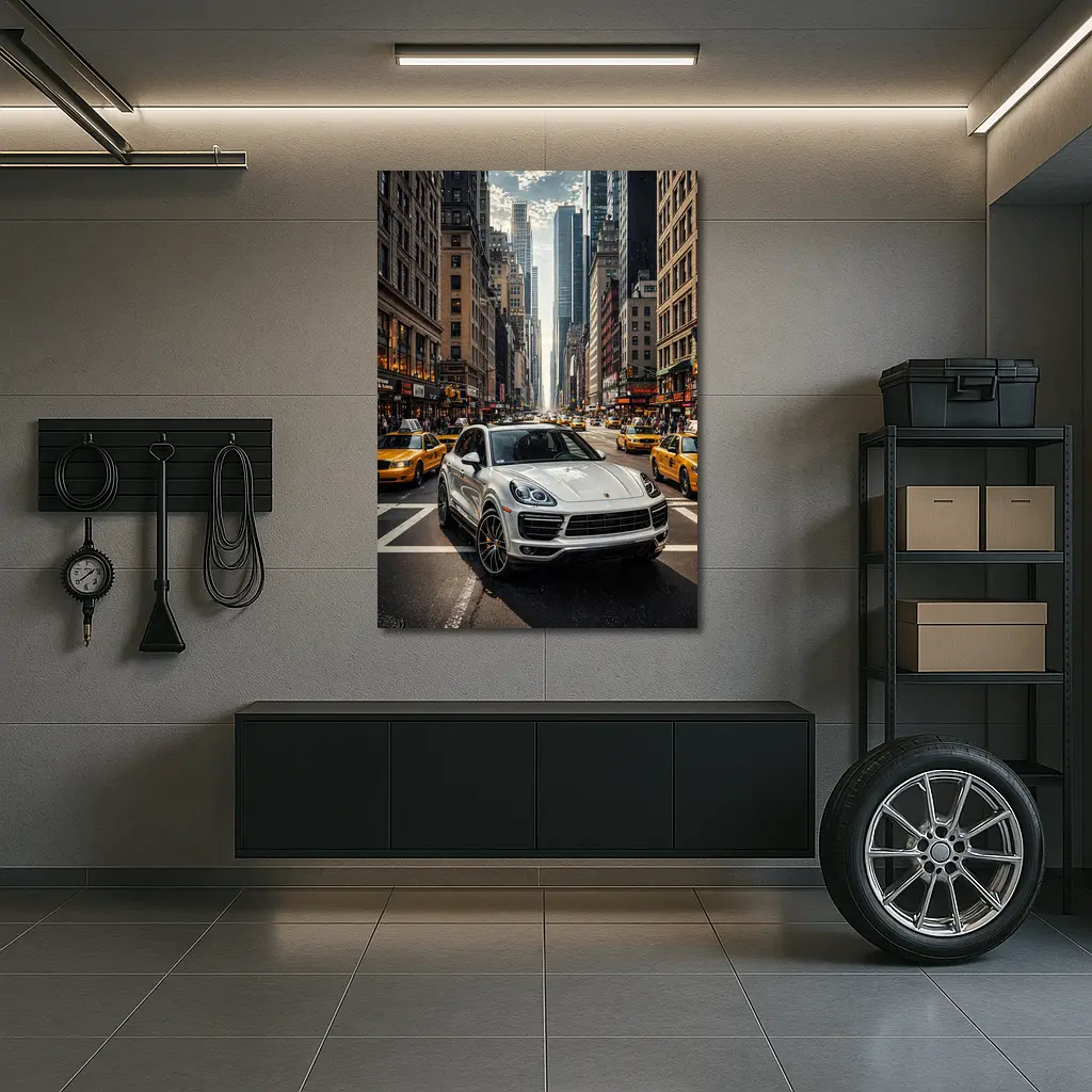 Porsche Cayenne Cruising New York City Streets – Wall Art