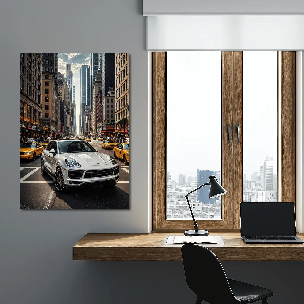 Porsche Cayenne Cruising New York City Streets – Wall Art