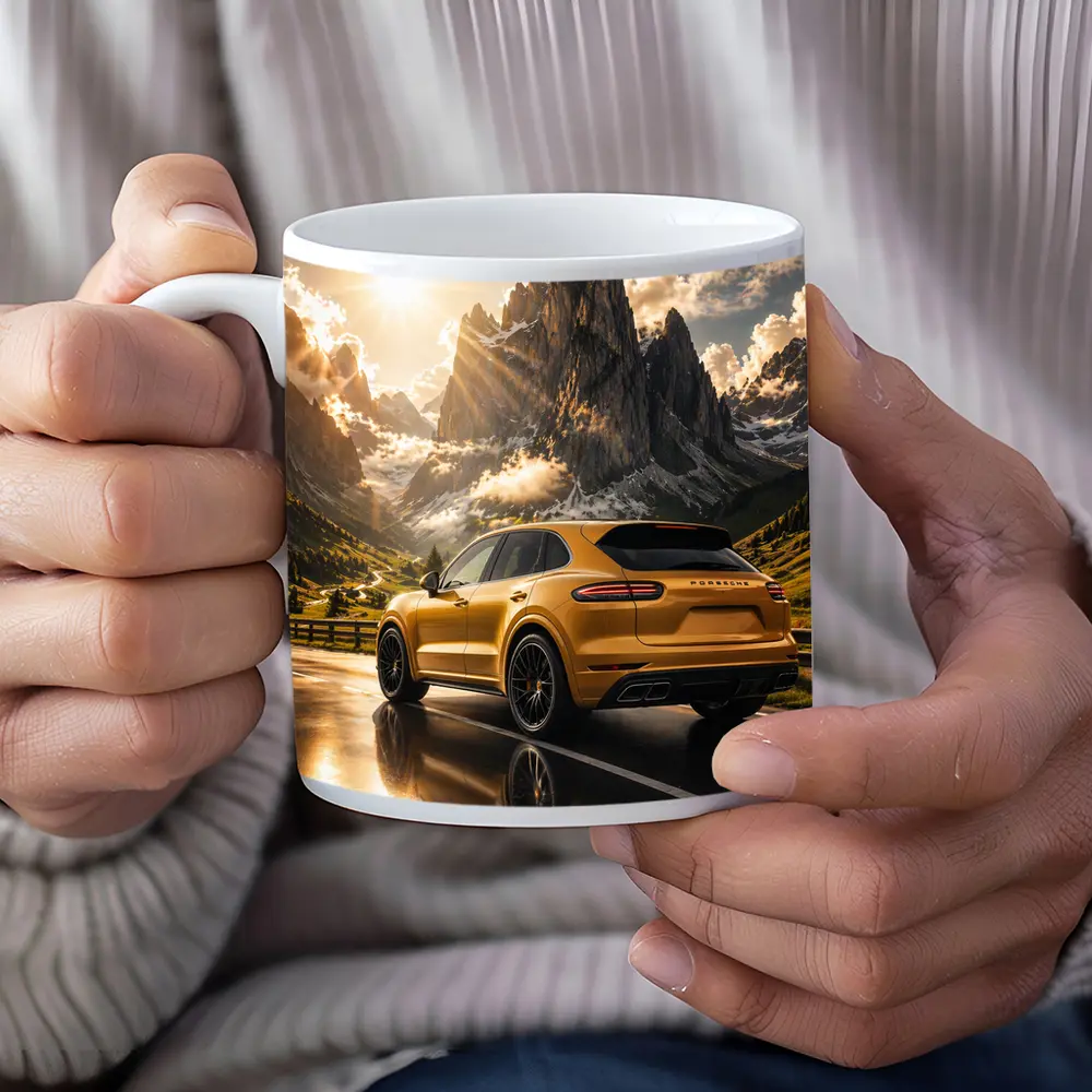 Porsche Cayenne Gold Mountain Road Drive – Mugs