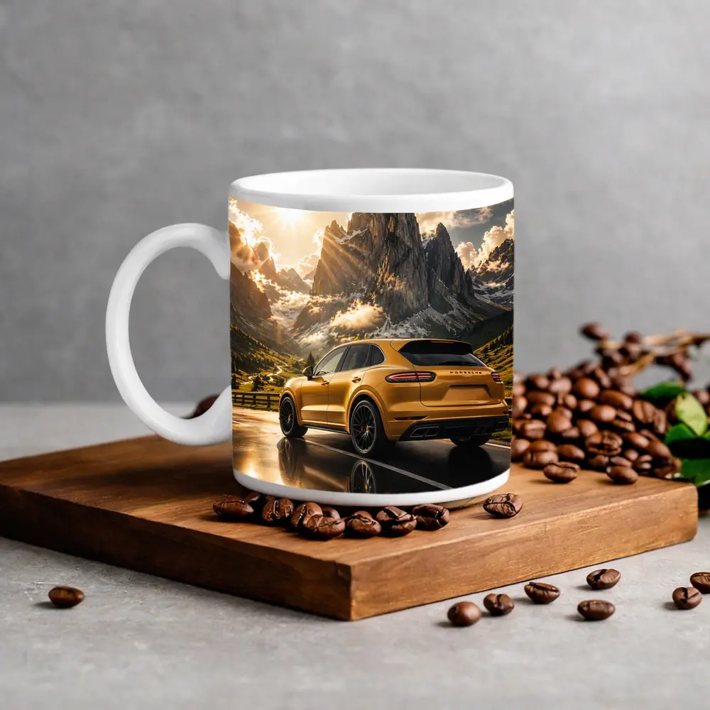 Porsche Cayenne Gold Mountain Road Drive – Mugs