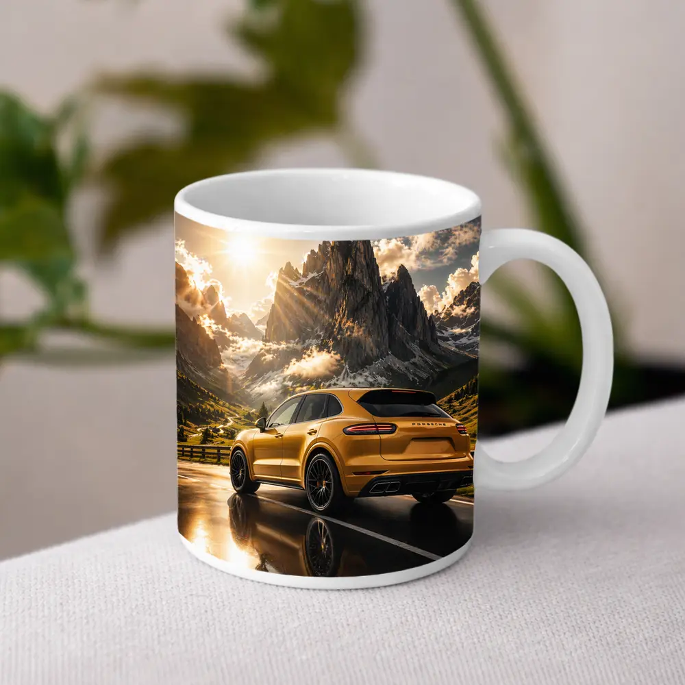 Porsche Cayenne Gold Mountain Road Drive – Mugs