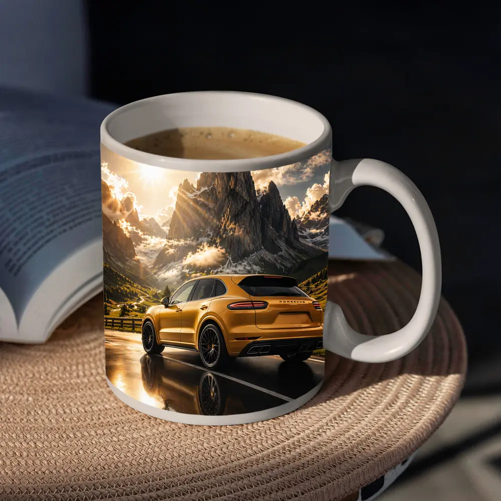 Porsche Cayenne Gold Mountain Road Drive – Mugs