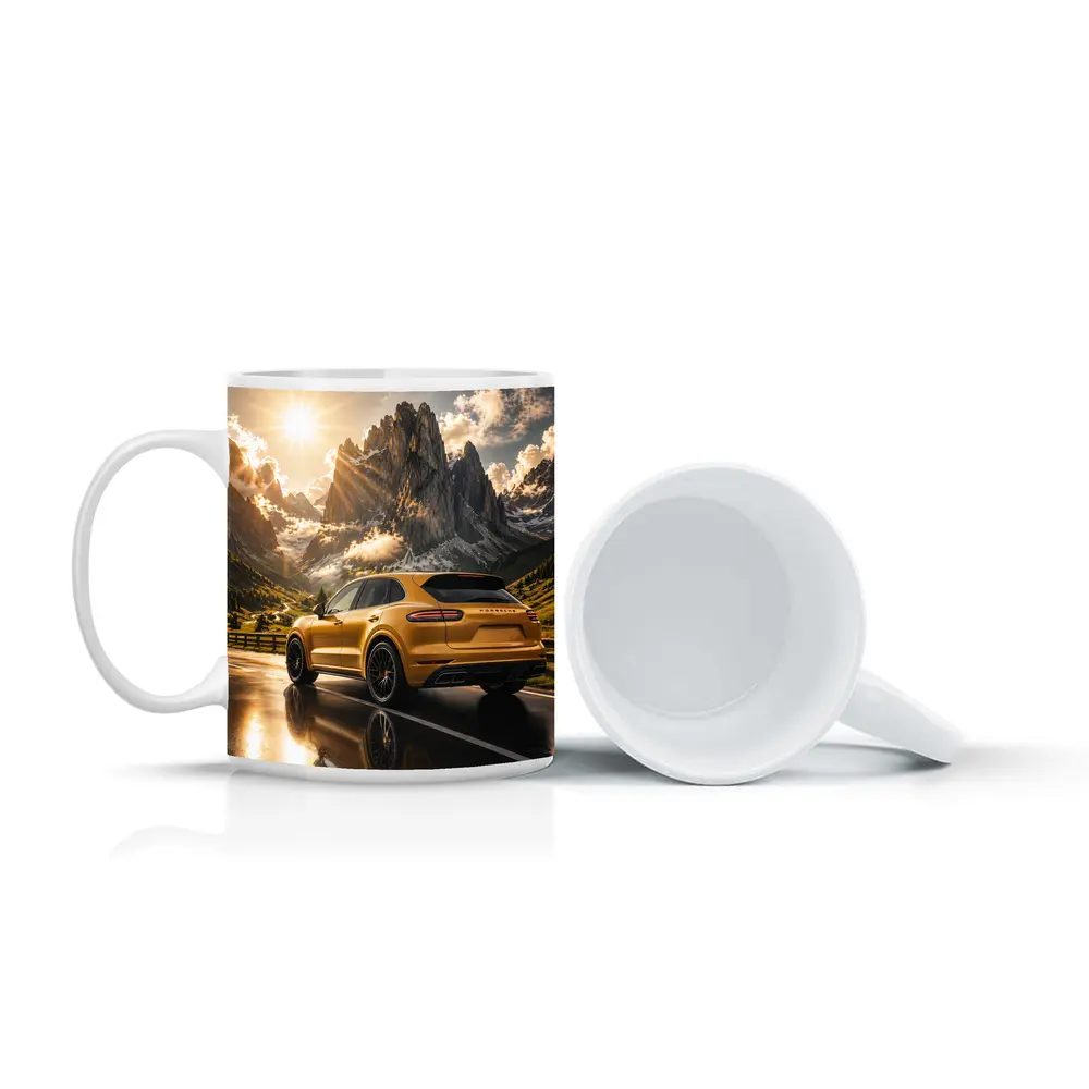 Porsche Cayenne Gold Mountain Road Drive – Mugs