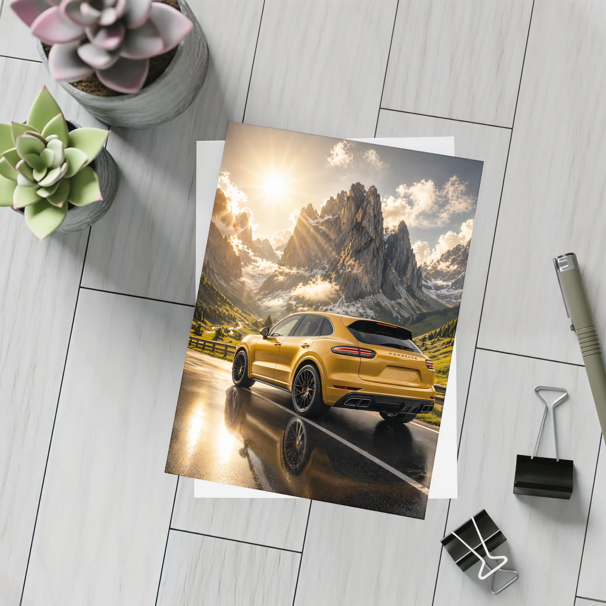 Porsche Cayenne Gold Mountain Road Drive – Postcards