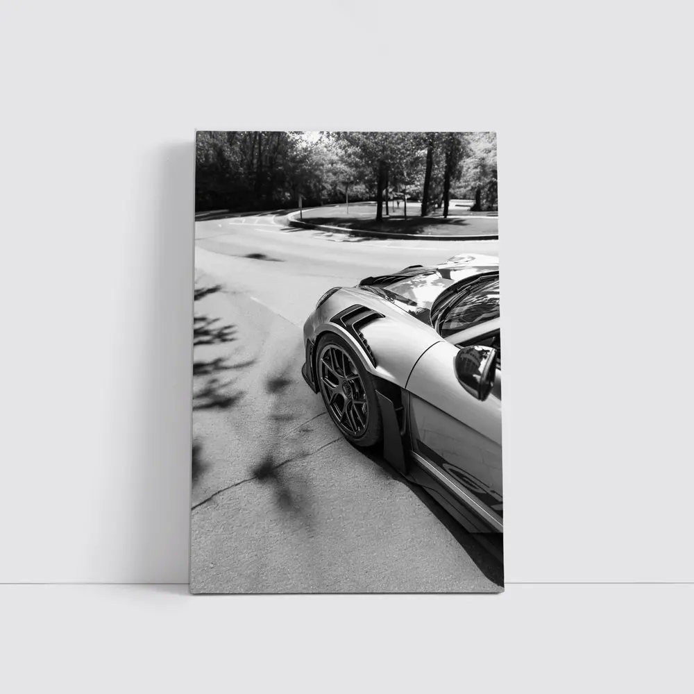 Porsche GT3 RS Black White Street – Wall Art