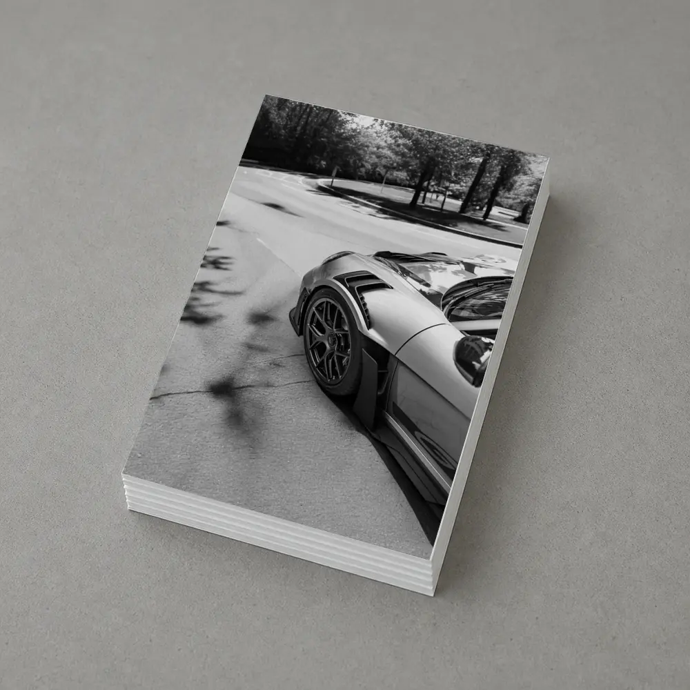 Porsche GT3 RS Black White Street – Postcards