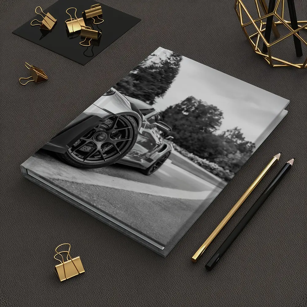 Porsche GT3 RS Black White Road Shot – Notebooks