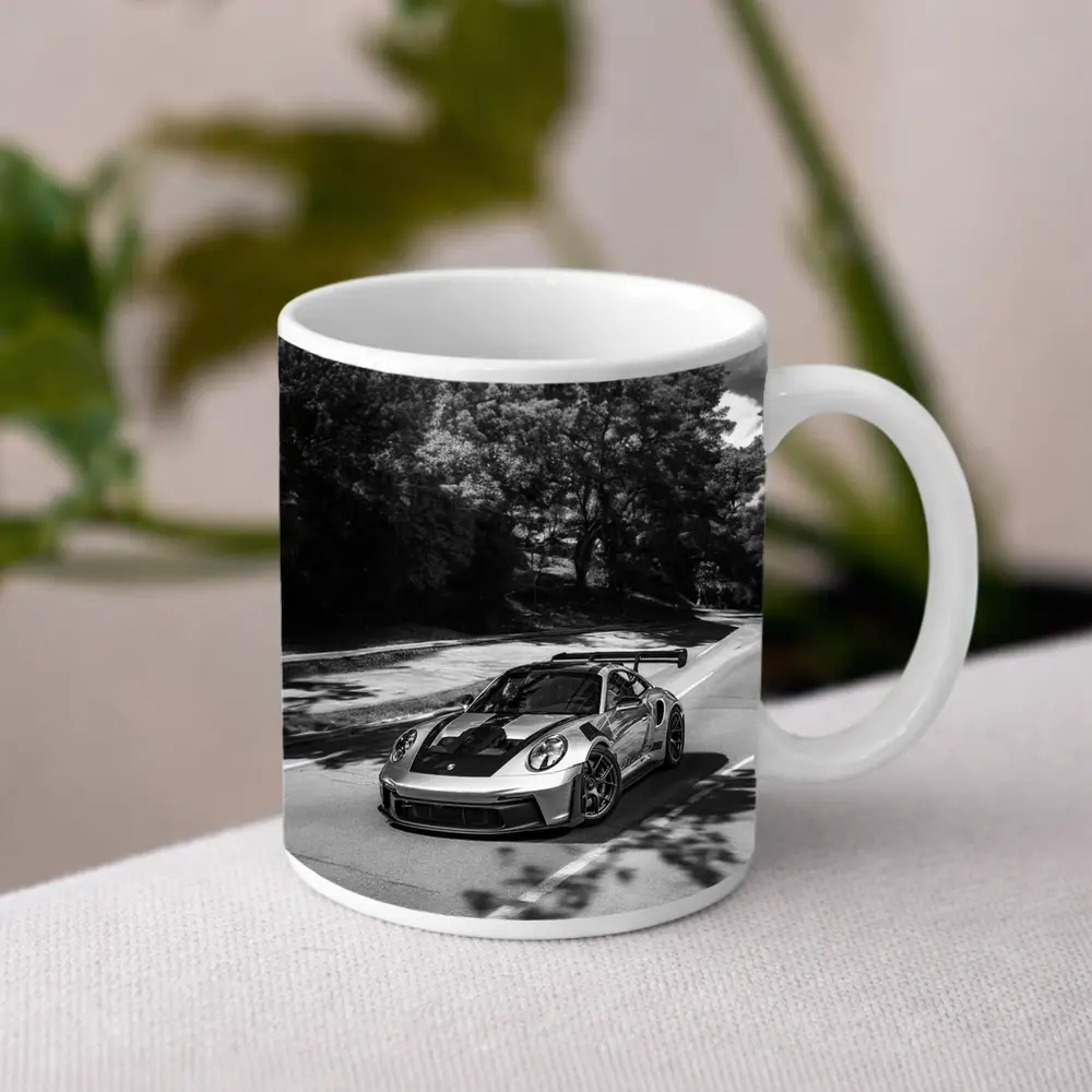 Porsche 911 GT3 RS Black White Road – Mugs