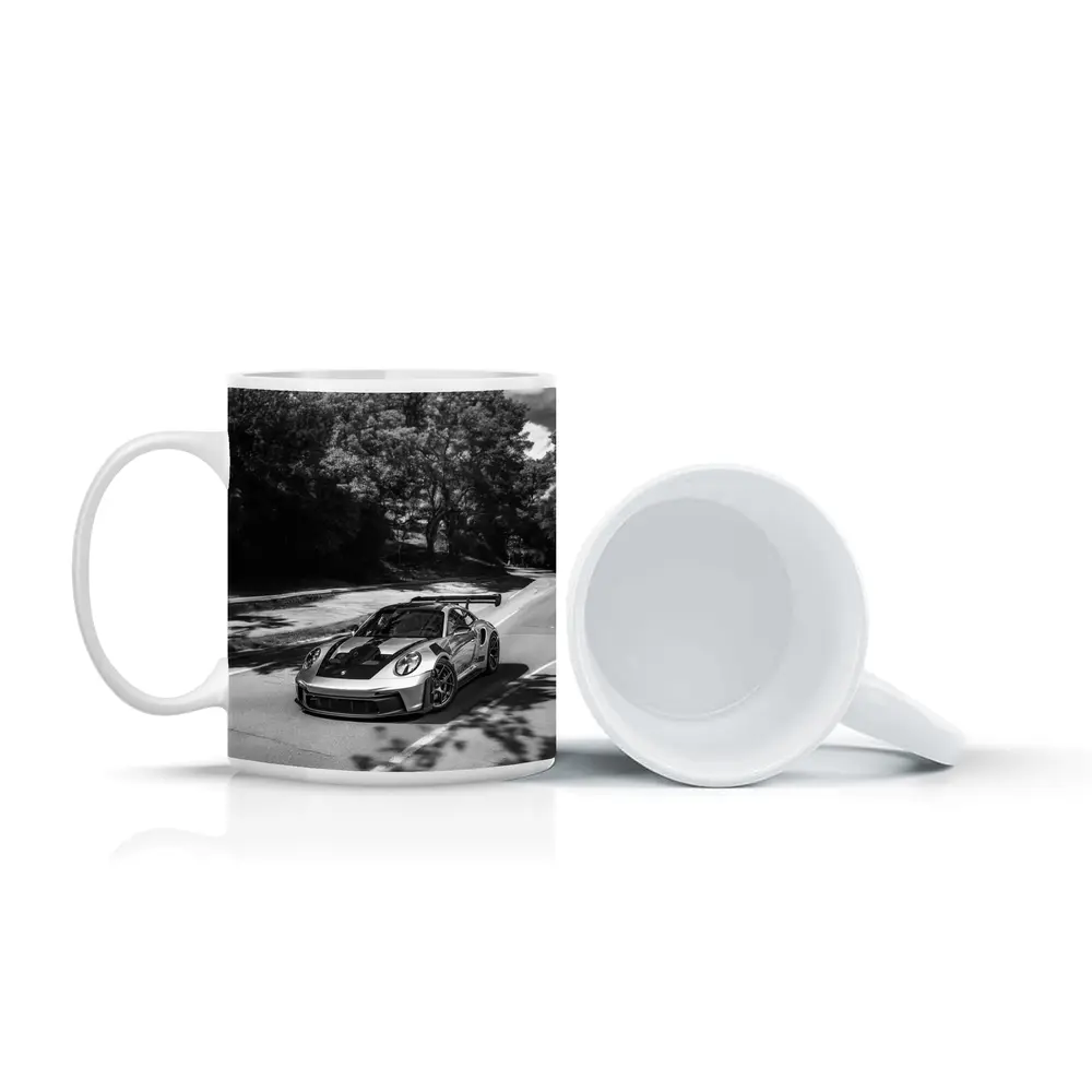 Porsche 911 GT3 RS Black White Road – Mugs