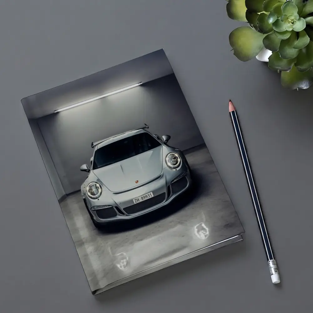Porsche 911 GT3 RS Silver Garage – Notebooks
