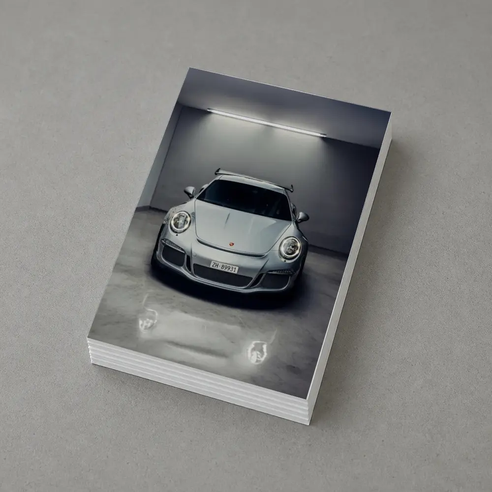 Porsche 911 GT3 RS Silver Garage – Postcards
