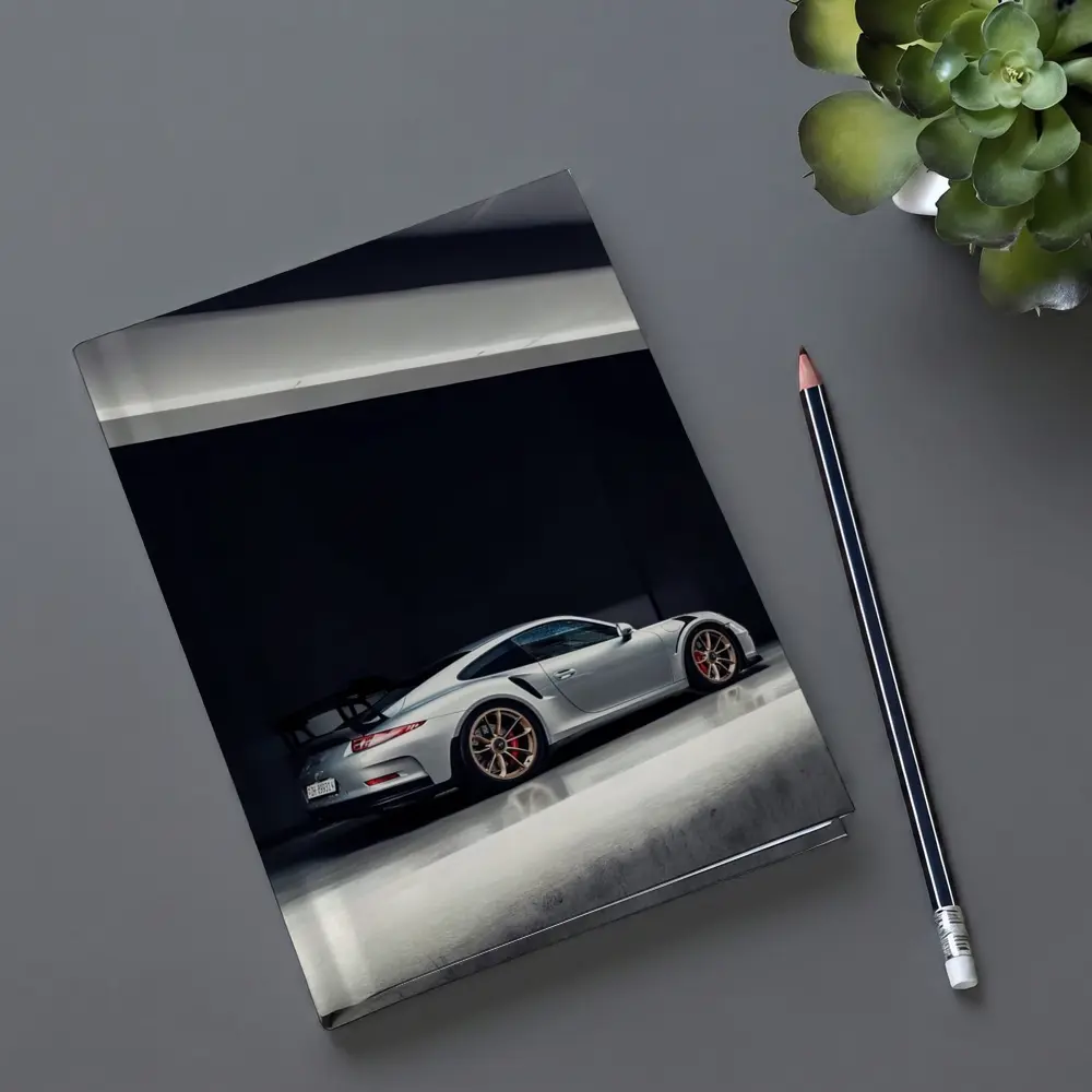 Porsche 911 GT3 RS Silver Garage – Notebooks